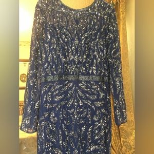 NEW LONG SLEEVE MAC DUGGAL MERMAID GOWN. SZ 18W